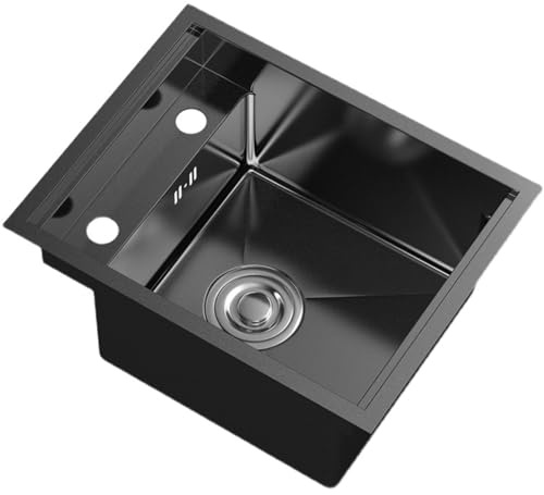 JKJZSALJ Cocina Oculta con Tapa, De Acero Inoxidable, Tamaño Pequeño, Minilavavajillas, Isla De Despensa, Barra Empotrada (Acero Negro, 35 X 45 X 22 Cm)