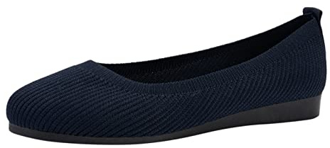 Ballerina Shoes Women's Comfortable Flat Ballet Flats Fashion Spring Women's Casual Shoes Flat Bottom Round Toe Bow Tie Woven Mesh Breathable Slip Lightweight Comfortable Plain Ballet Flats Barefoot
