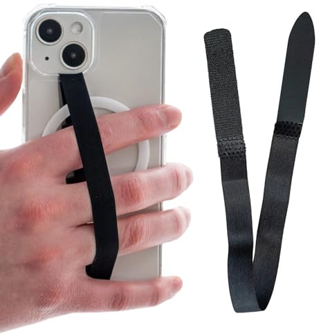 Scooch Bandmate, Elastic Flexible Phone Strap, Universal Slim Hand Finger Grip, Non-Slip Cell Phone Holder, Fits All Phone Cases