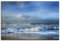 ARTLAND Wanddeko Leinwand Bilder Wandbild 90 x 60 cm Ostsee Meer Strand Sand Wellen Sommer Urlaub J8TO