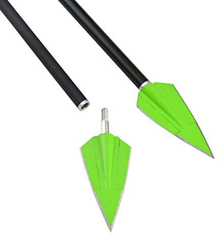 SHARROW 6pcs Archery Arrow Broadheads 150 Grains Arrowhead Hunting Arrow Tip Points for Carbon Arrows Crossbow