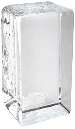 1 x Fuchs Collection Crystal clásico vista completa brillante bloque de vidrio bloque de vidrio 5x10x5 cm