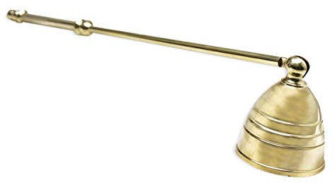 NKlaus Apagavelas de latón con cabeza de oro Apagavelas con mecha móvil 2180