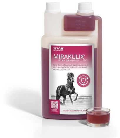 STRÖH MIRAKULIX (1l) Vitamin B12 für Pferde • Unterstützt Immunsystem & Verdauung beim Pferd • Nahrungsergänzung für Pferde