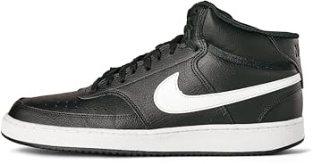NIKE Men's Court Vision Sneaker, Black White Black, 9.5 UK