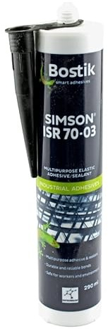 HÖRMANN Klebstoff Simson ISR70-03 290 ml für Sturmschwelle, Schwarz, Wasserfest, Silikon, Flüssigkeit, 1 Stück, Türdichtungsmasse