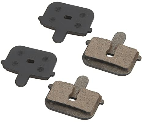 Bike Disc Brake Pads, 2 Set Resin Semi Metallic Replacement, Cycling Brake System Upgrade, Smooth Stopping Power for Mountain Road Bicycle Maintenance, Commuting, Trail Riding