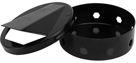 DOITOOL Wood Chip Smoker Box, BBQ Smoker Box with Lid for Charcoal & Gas Grill, Black