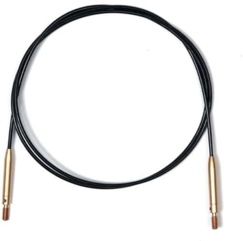 KnitPro - KnitPro The Mindful Collection Stainless Steel Black/Gold Fixed Interchangeable Cable for 40cm Needle - 1 Piece