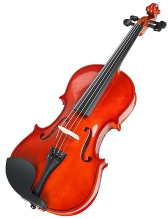 violino per principianti Set Violino Acustico Misura 4/4-1/8 Corpo In Tiglio Raccordi In Legno Massello Nero Con Custodia Per Violino Poggiaspalla Corde Mute (Color : 4/4)