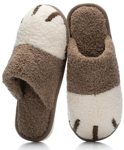 Goewy Hausschuhe Damen Winter Pantoffeln Herren Plüsch Wärme Weiche Bequem Rutschfeste Memory Foam Slippers