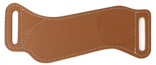 MiOYOOW Étui Couteau Pliant, Gaine Couteau Horizontal en Cuir, Porte-Couteau de Poche avec Boucle de Ceinture pour Camping, Randonnée et Alpinisme