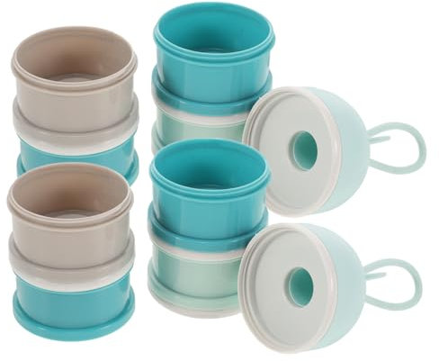 IMIKEYA 2stücke Behälter Für Milchpulver Stapelbar Mit Spender Tragbar Für Unterwegs Pulverbehälter Separate Fächer Lebensmittelecht