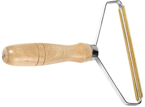 LALADEFIEE Raschietto per Peli di Animali Portatile Manico in Legno, Rimuovi Pelucchi e Peli da Tappeti, Vestiti e Mobili, Depilatore Riutilizzabile Sicuro e Delicato per Uso Domestico