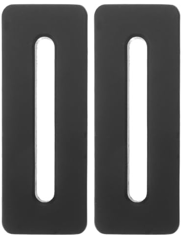 BAZEITFLOW 2 Pezzi Coperchio di Troppo Pieno per Lavello Rettangolare in Metallo Nero, Copertura Decorativa per Foro di Troppopieno Lavabo Bagno e Cucina, Installazione Semplice e