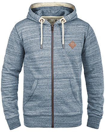 !Solid SDCraig Herren Sweatjacke Kapuzenjacke Hoodie mit Kapuze Kordelzug Reißverschluss Kängurutasche Baumwollmischung Regular fit, Größe:L, Farbe:Insignia Blue (1991)