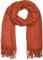 styleBREAKER Unisex Langer Schal einfarbig mit Fransen, Winter Stola Warm Unifarben, Weiches Tuch Viskose 01017104, Farbe:Rost