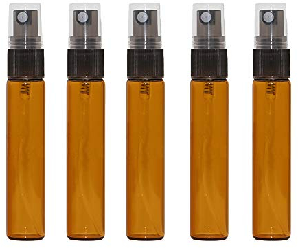 FSSTUD 10 Pièces Verre Ambré Flacon Vaporisateur Vide Bouteille Spray Bouteille de Pulvérisation pour Parfums Cosmétiques 10ml