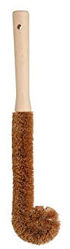 KitchenCraft Natural Elements Eco-Flaschenbürste mit Kokosnusshülsenborsten, plastikfreie Bürste mit Buchenholzgriff, 22,5 cm