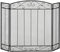 HOMCOM Salvachispas para Chimenea 105x80,5 cm Pantalla para Chimenea Plegable de 3 Paneles Protector de Chimenea con Bisagras Estructura de Metal y Alambre Decorativo Negro