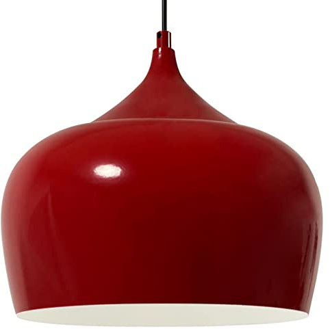 bamyum Kreis Küchenlampe Hängend Vintage Ø30 cm, Hängelampe Küche, Pendelleuchte Esstisch, Esszimmerlampe Rot