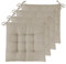 GREATOOL 2 X Cojines para Sillas de Exterior e Interior Reversibles 40 x 40 x 5cm, Cojines de Silla Asiento Tumbonas Patio Terraza Exterior Acolchado Almohadilla(Pack 2, Beige)