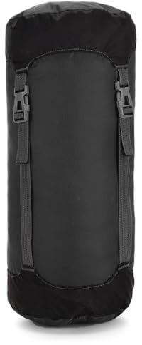 TRIWONDER Kompressionspåse för Sovsäck, Lätt och Kompakt, Reseförvaring för Outdoor Camping Vandring Ryggsäcksresa (Svart, M - 15 L)