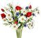 naninoa Künstlicher Wiesenblumenstrauß ca. 60cm. 1x Strauß aus Kamille, Kornblume, Mohn, Margerite, Isolepsis. Blumenstrauß künstlich Frühlingsblumen Sommerblumen Dekoration