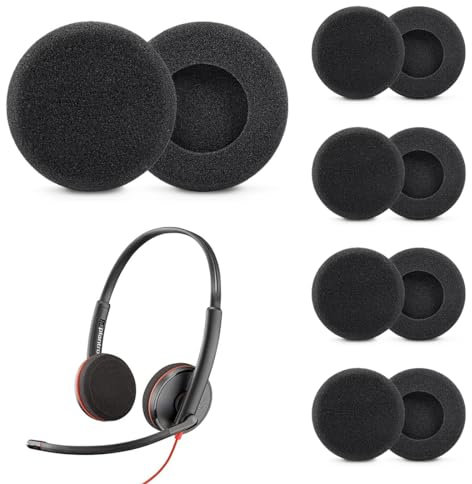 LZKHEH 10x Ohrpolster aus Schaumstoff (55 mm) als Ersatz für Sony, Sennheiser, Philips, Panasonic RP-HT21 und AKG Kopfhörer - optimale Passgenauigkeit.
