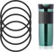 4Pcs Black Replacement Gasket for Contigo Snapseal Byron Travel Mug 16oz & 20oz, Silicone Lid Seal Leak-Proof for Contigo Coffee Travel Tumbler, Glassware and Drinkware,Tumblers and Water Glasses