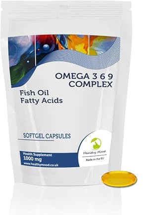 Omega 3-6-9 1000mg Capsules – Premium Fish Oil Supplement with Flaxseed & Borage Oils
