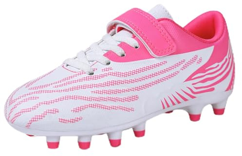JABASIC Enfants Dur Gazon Chaussures de Football Chaussures de Football de Sport pour Les Garçons et Les Filles