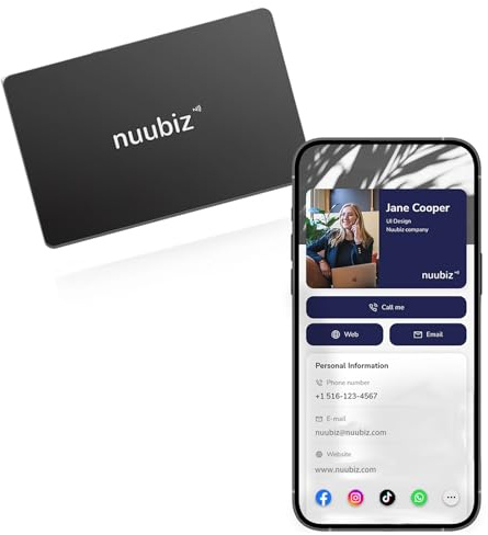 Digital Business Card - NFC Business Card with QR Code - No Apps, No Fees – Create Your Profile in Minutes & Update Anytime – Smart Tap to Share & Networking – Easy One-Tap Contact Saving