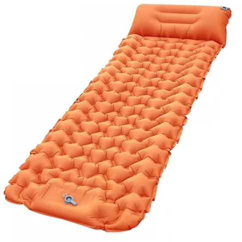 ZWOIVHE Cozya Matelas Gonflable Matelas De Camping Auto-gonflant pour L'extérieur 9cm D'épaisseur Matelas pour Camping Trekking (Orange)