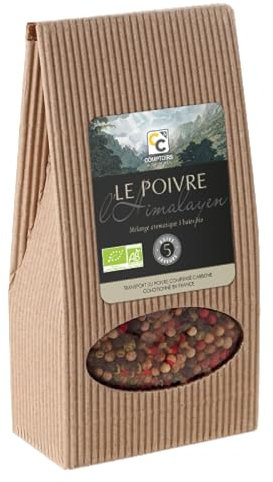 COMPTOIRS ET COMPAGNIES - Recharge Poivre 5 Saisons pour Moulin - Mélange de Poivres et Baies - Certifié Bio - 125 g