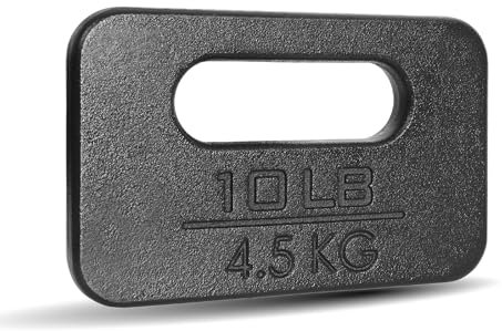 Yes4All ZC4Y Gusseisen Ruck Plate Gewichte, 4,5 KG | 10 PFUND, Schwarz - Einzeln