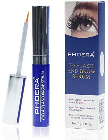 Eyelash Growth Serum - Phoera Lash Serum for Thicker-Looking Lashes and Brows Naturally - Rapid Advanced Formula to Strengthen, Fuller, Lengthen and Thicker Lashes And Eyebrows - AQUAPURITY