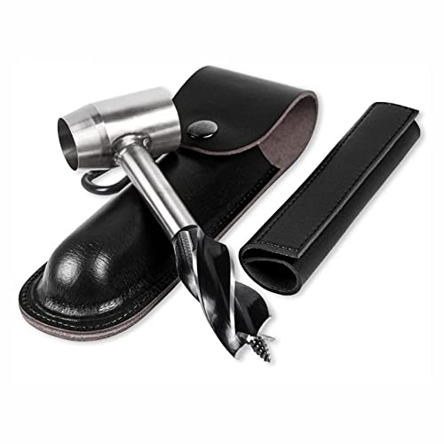 HH-CC Handbohrer Bushcraft Handbohrer Wrench Survival Settlers Tool Holzbohrer Peg Hole Maker Multitool Hardware Tools,Braun