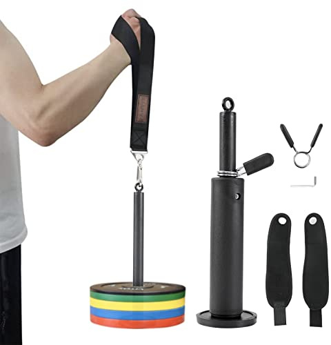 PANTIK Arm Brottning Träningsrem Bälte Lastnål med en rund mössa i botten med handledsstöd Handgrepp Arm Finger Underarm Träning Förstärkare för Kabelmaskin och Fri vikt