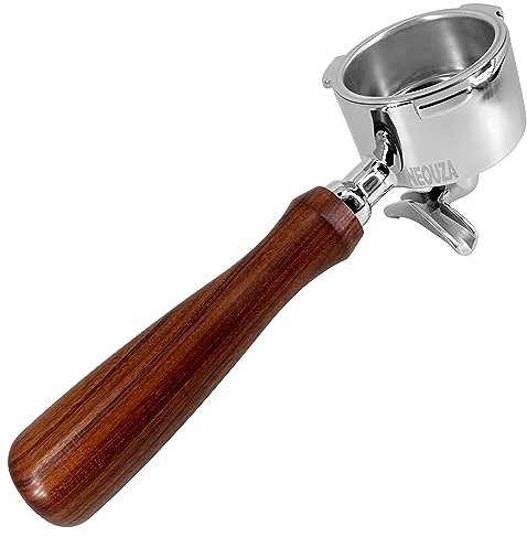 NEOUZA Portafiltro de café espresso de 51 mm compatible con cafetera DeLonghi Dedica EC680 EC685 Smeg, cesta no presurizada, boquillas dobles (3 orejas)