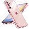 LeYi Funda para Samsung Galaxy A25 5G/A 25, Silicona Carcasa con 2pcs Cristal Templado, Corazón Amor Mujer Estuche Protector Galvanizado Suave TPU Bumper Resistente Antigolpes Móvil Case, Rosa