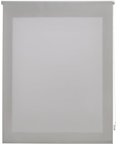 INTERBLIND | Estor Premium Translúcido Liso 150x175 cm (ancho por alto) - Estores Translúcidos Medida Tela 147x170 cm - Cortina Lisa Translúcida Color Plata