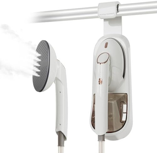 Vaporizzatore per vestiti, ferro da stiro 1500W, serbatoio d'acqua staccabile 400ml Vaporizzatore per indumenti professionale, 20s di riscaldamento rapido per rimuovere le pieghe del tessuto