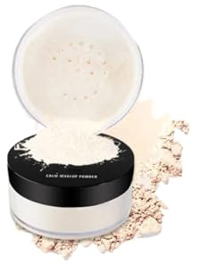 Minerale Soft-Focus Setting Powder - Controllo dell'olio, a prova di sudore, illuminante, finitura opaca polvere sciolta (1# Bianco Avorio, Una Taglia)