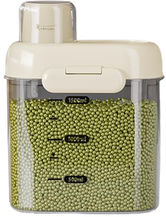 Distributore di cereali - Contenitori alimentari con coperchio dispenser - Barattoli trasparenti per organizzazione di guardia, grande scatola per zucchero, farina, cereali e snack