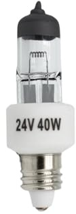 Wtuhanbi Bing 24V 40W E11 Halogen Lamp Bead - Black Head Coated Cold Light Source Shadowless Bulb (SH40)