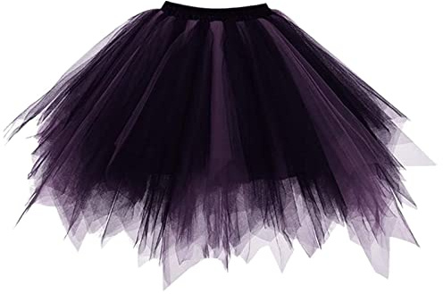 Tyllkjol dam tutu kjol, 50-tals karneval fest 2026 rockabilly balet minikjol underkjol aftonklänning kostym retro maskeraddräkt cosplay bubbla danskjol festklänning, Annons, XXL
