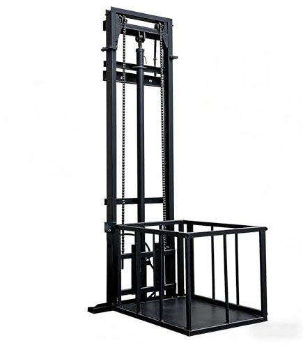 1 ton elektrisk hydraulisk lastlyft för lager och fabrik – kraftig stål vertikal lyftplattform med överbelastningsskydd och nödfallsfunktion (9,8 fot)