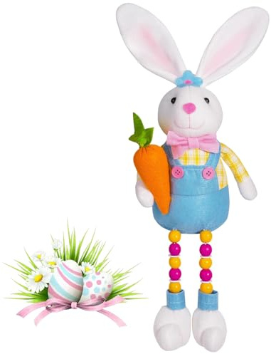 XIMEY Peluche Conejo, Conejito de Pascua de Peluche, Decoración de Pascua, Figuras de Conejo para Regalo, Chicos Chicas, Dormitorio Sofá Coche (Rábano)
