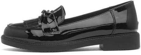 Lilley Womens Black Patent Loafer - Size 5 UK - Black